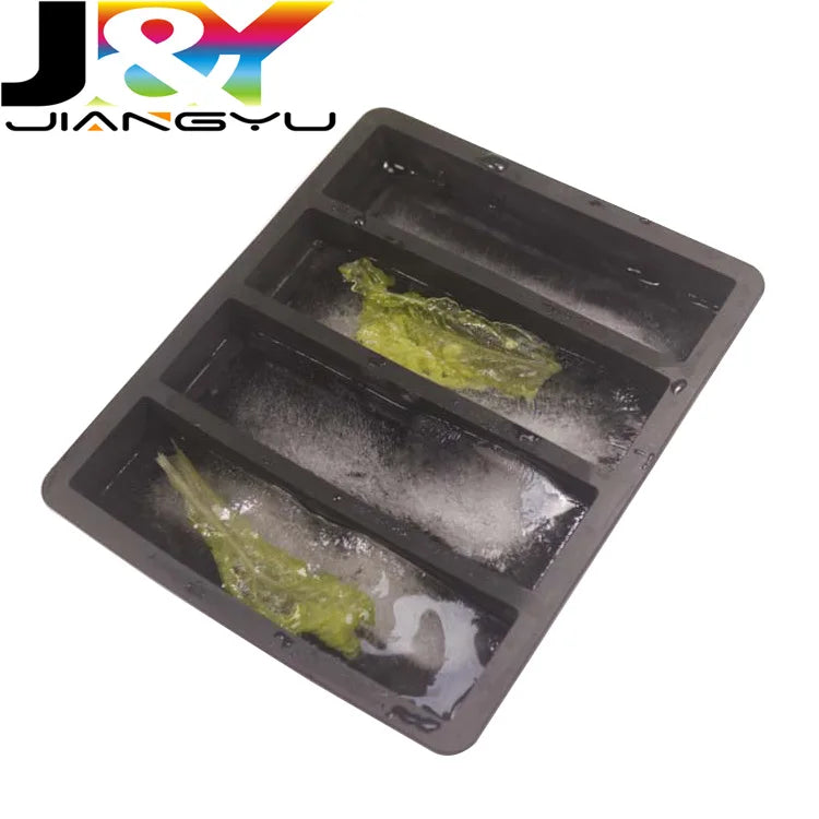 4 Cavity Silicone Ice Stick Tray Reusable Ice Cubes For Water Bottle Drink