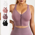 Front Zipper Sports Women's Bra Underwear Running Fitness Seamless Brassiere Shockproof Breathable Without Underwire Bralette