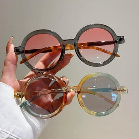Hot Classic Oversized Round Lunettes De Soleil Uv400 Custom Own logo Wholesale Ins Luxury Sunglasses Women Retro Eyewear