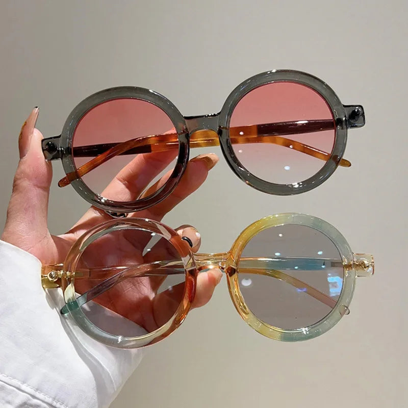 Hot Classic Oversized Round Lunettes De Soleil Uv400 Custom Own logo Wholesale Ins Luxury Sunglasses Women Retro Eyewear