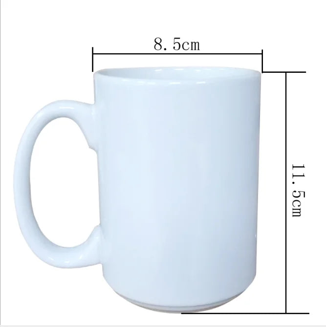 Factory Supply Sublimation Mug Supply Ceramic Mug Blank 15oz Free Sample Customized logo White Mug