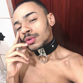 Hot Sale Punk Jewelry PU Leather Collar Gold Silver Metal Ring Choker Necklace Neck Strap Nightclub Neck Accessories