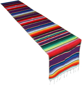 Table Runner 13.8*108 Inch Mexican Handwoven Cotton Serape for Party Wedding Home Decorations