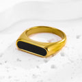 Non-Fading 18K Gold Plated 316L Stainless Steel Ring Elegant Couple Ring Trendy Jewelry Hand Accessories Holiday Gift