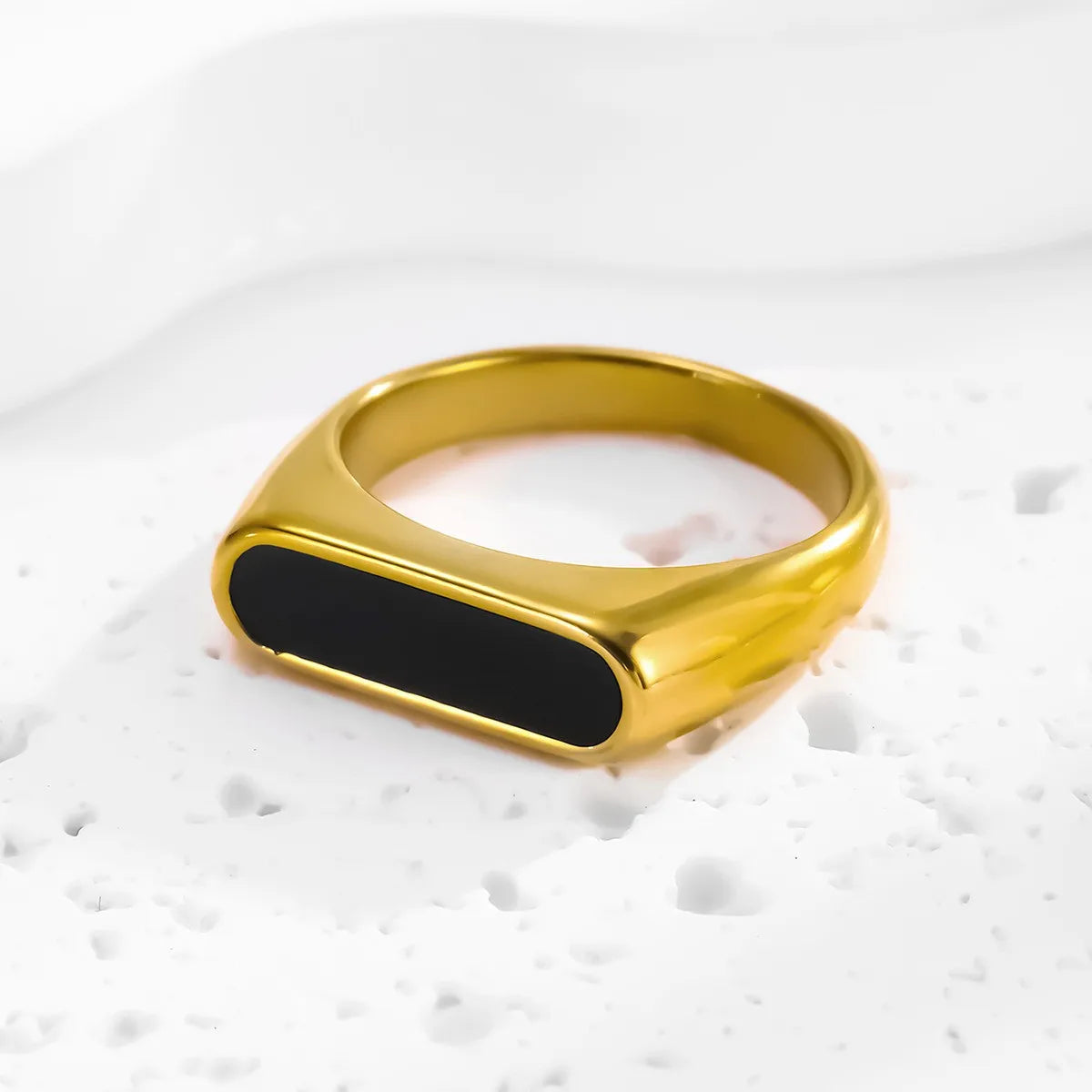 Non-Fading 18K Gold Plated 316L Stainless Steel Ring Elegant Couple Ring Trendy Jewelry Hand Accessories Holiday Gift