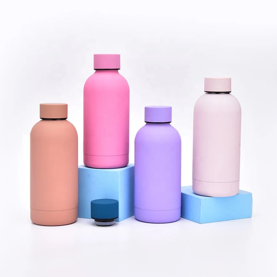 Custom Logo Double Wall Vacuum Insulated Bottles Small Mouth Stainless Steel Sports Water Bottles