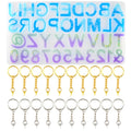 DM027 Reverse Alphabet Letter Epoxy Resin Mold Silicone DIY Keychain Pendant Resin Mould Jewelry Making Craft Accessories