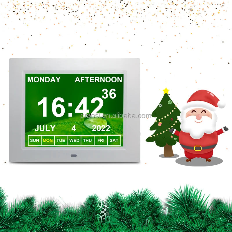 Large Clear Display 7" 8" 10" Digital Calendar Alarm Reminder Clock for Dementia Senior Alzheimer Memory Loss Visually Impaired
