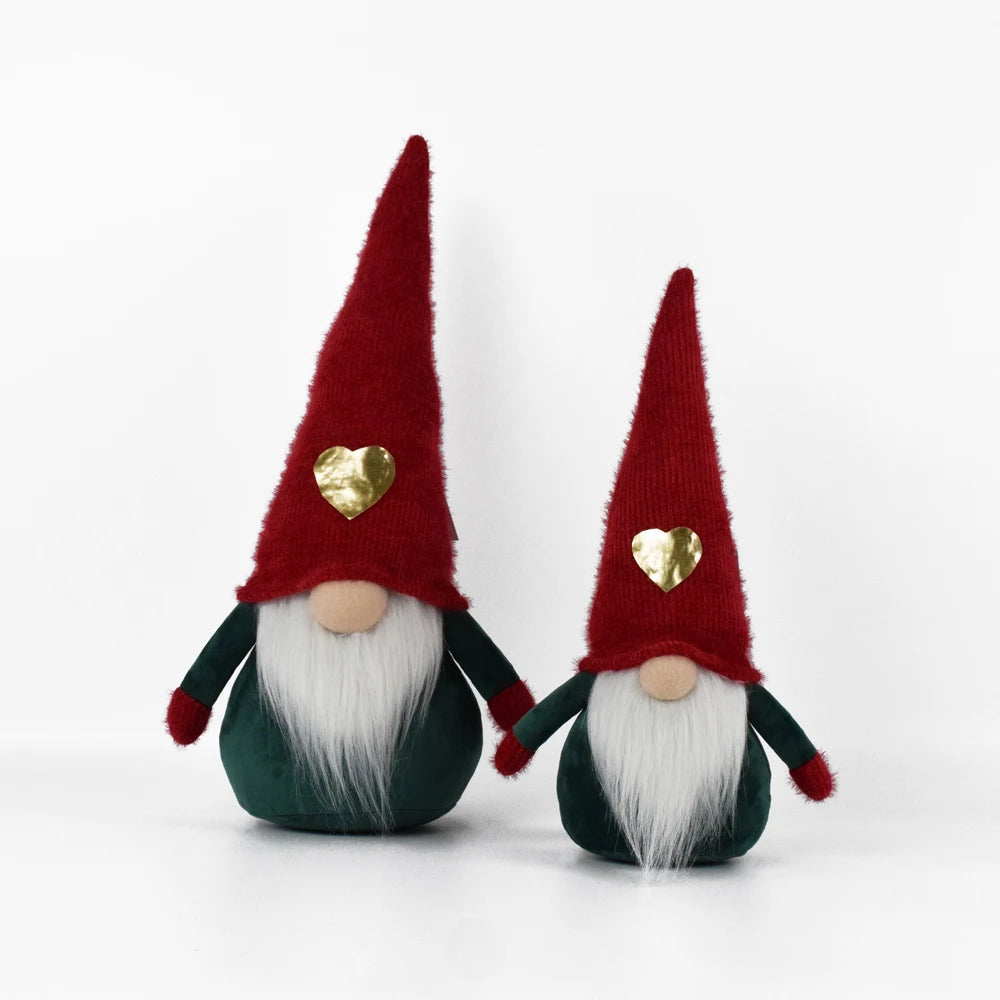 New Red Christmas Gifts Santa Claus Gonk Doll Noel Indoor Home Festival Ornaments Small Stuffed Gnome Decoracion Navidad