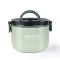 Best Selling 1000ml 304 Stainless Steel Kids Lunch Box Single Tier Microwavable Round Metal+Plastic Adult Portable