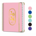 2025 Exclusive A5 Spiral Planner Notebook with Elastic Band   English Schedule Journal for Work and Fitness