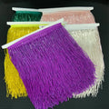 Super Dense Crystal Fringe Beads Lace Fabric Beaded Tassel Fringe Glass Trimming for Dance Fringe Dress
