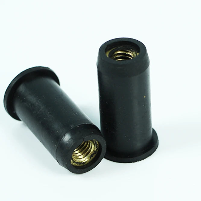 M5 M6 Metric Rubber Well Nuts Kit Windshield Bolts for Motorcycle - Silver Screw M5 X 25MM