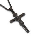 KALEN Punk Cross Jesus Pendant Necklaces Men Charms Stainless Steel Jewelry Pendant
