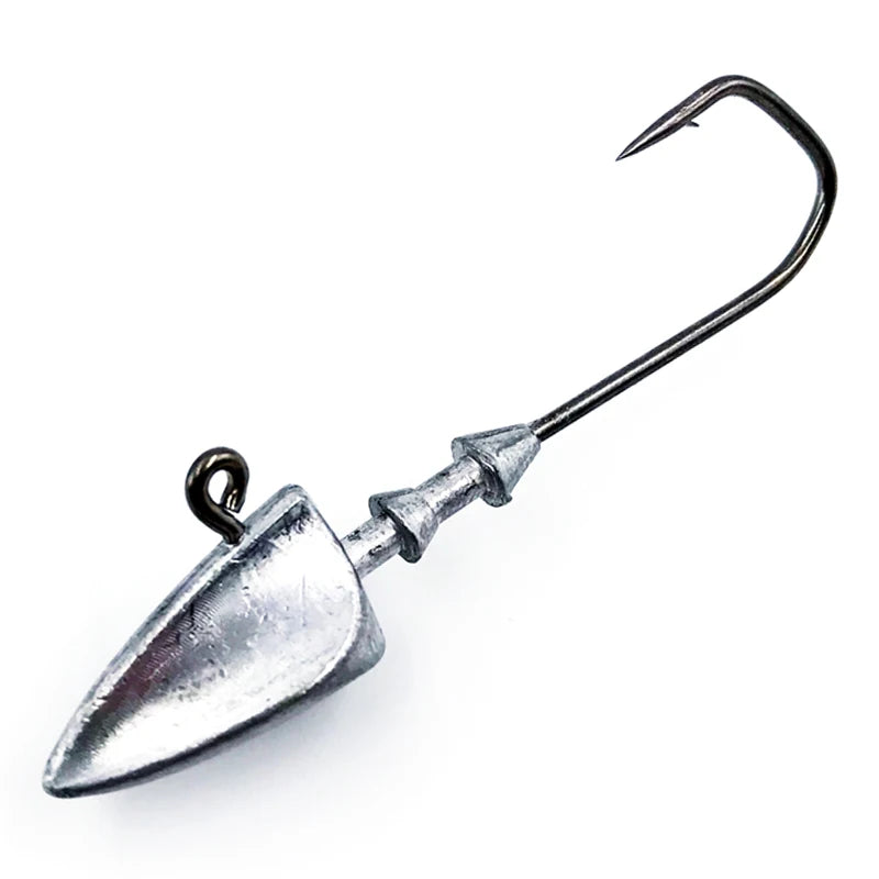 TEASER ST001 Bulk Package 50pcs/pack Fishing Jig Head Fishing Hook Lead Head Hook Jig High Quality Lead Head Hooks