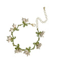2025 Spring New Super Fairy Flower Necklace Earrings Fashion Adjustable Bracelet for Women Jewelry