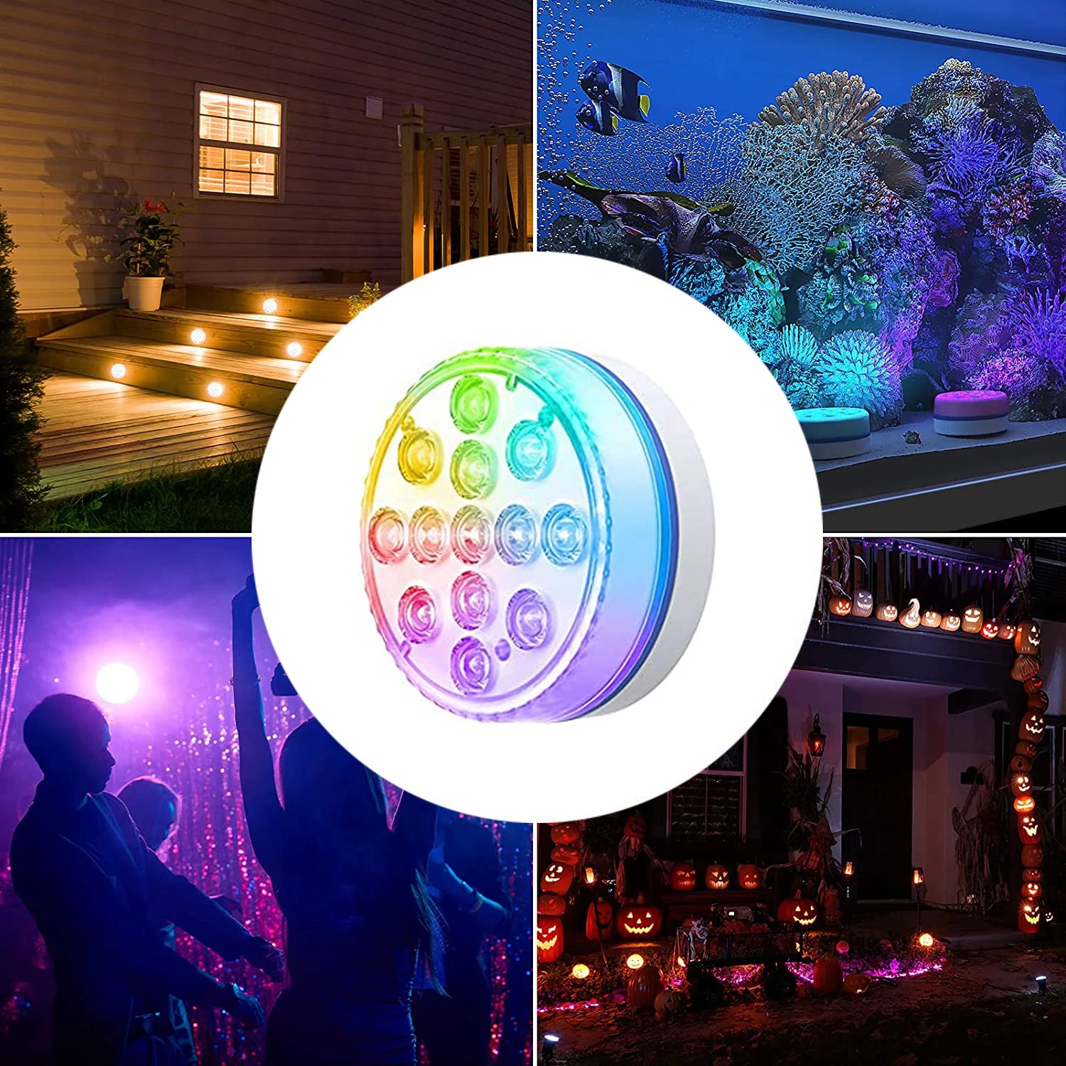 Submersible Led Lights  IP68 Full Waterproof Pool Lights with Battery Remote Control Color Changing Underwater Lights for Ponds