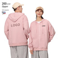 Custom Embroidery logo Men Oversized Zip Hoodies