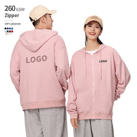 Custom Embroidery logo Men Oversized Zip Hoodies