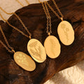 2025 Minimalist Unique Design 18K Gold Plated Stainless Steel Moth Flower Necklace for Women  Birthday Gift Wholesale