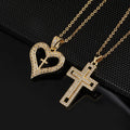 Hot Sale Infinity Love Heart Pendant Love Cross Cubic Zircon Pendent Necklace for Women 2024