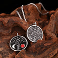 Vintage Sun Moon Stainless Steel Round Yin Yang Disc Men Pendant Necklace Jewelry for Men Gift