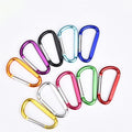 Wholesale Assorted Colors D Shape Aluminum Alloy Carabiner Clips for Key Chains and Bag Hooks