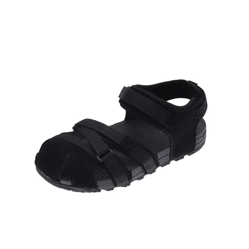 Women's Slope Heel Soft Bottom Sandals Round Toe Solid Colour Trendy Ladies Casual Shoes Beach Outdoor Ladies Walking Shoes
