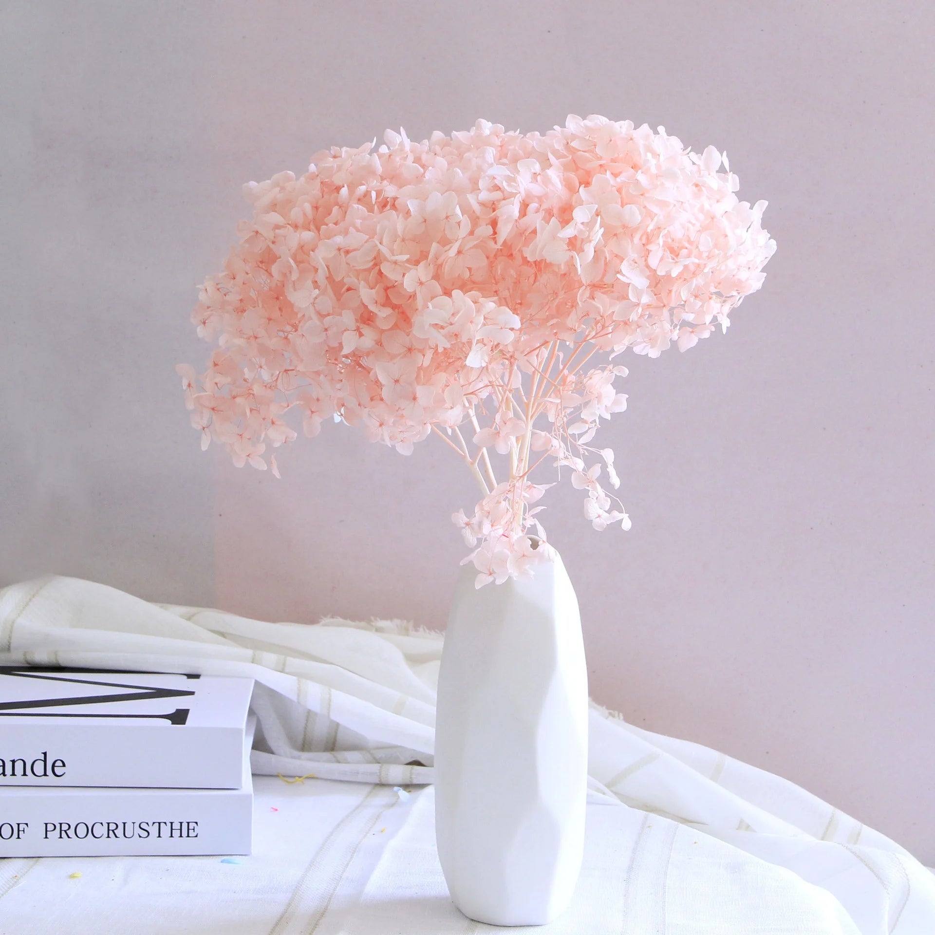 O-X755 Wholesale  Colorful Anna Dried Hydrangeas Single Stem Eternal Hydrangea Flowers Home Wedding Decor Preserved Hydrangea