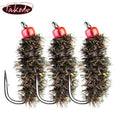 TAKEDO LF02 30pcs in One Box Fly Fishing Lure Saltwater Fishingh Worm Fly Fishing Fishing Lure Set Suppler