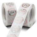 Round Hologram Christmas Sticker Roll Laser Sealing Adhesive Labels Customizable Holographic Christmas Sticker