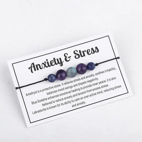 AA016374 New Style Stone String Beaded String Bracelet Amethyst Flash Stone Combination Bracelet Creative Crystal Bracelet