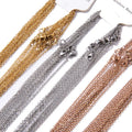 18inch Jewelry Hot Sale O Link Necklace Chains DIY Making Accessories 18k Gold Stainless Steel Chains for Garment Clothing