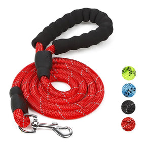 EVA Reflective Round Rope Retractable Durable Large Dog Collar Leashes Set