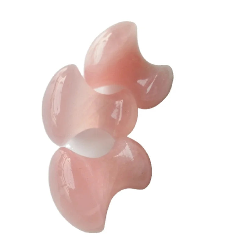 Huiying Top sale guasha tools rose quartz crystal mushroom shape gua sha board