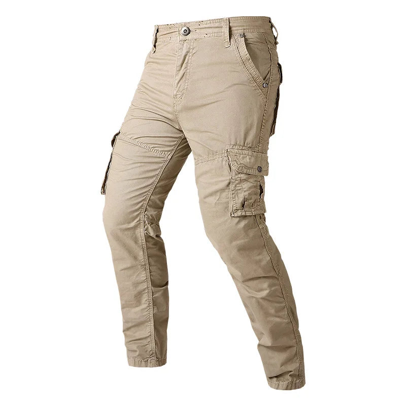 2024 Spring and Autumn New Men's Casual Cargo Pants Breathable Men's Youth Solid Versatile Pants