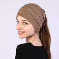 Knitting Headband Ponytail Beanie Hat Winter Warm Ear Women Wide Turban Hair Accessories Girl Hair Band Headwraps