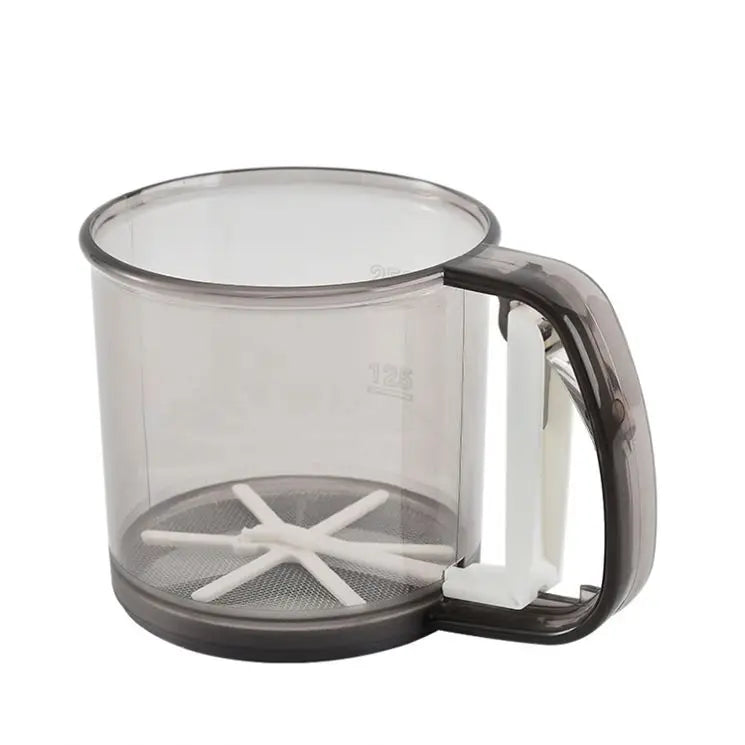 Handheld Cup Shape  Flour Sifter Plastic Fine Mesh Baking Sieve Tool