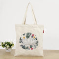 New Multipurpose Reusable Canvas Shopping Bags Fold-Up Household Polyester Bag with Cartoon Pattern and Zipper