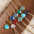 12-Month Birthstone Pendant Necklaces with Constellation Shape Natural Amazonite Green Aventurine Lapis Lazuli on Copper Chains