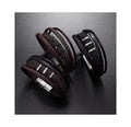 Classic Fashion Unisex Leather Bracelet Engrave Name Magnetic Clasp Handmade Braided Woven Multilayer Leather Bracelet for Mens