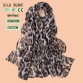 Custom Traditional Leopard Print Voile Soft Hand Muslim Hijab 90*180cm Islamic Lady Printed Jersey Long Scarf for Women