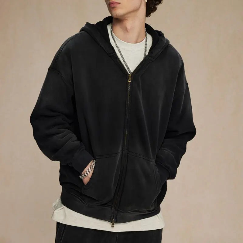 Custom Logo Blank Streetwear Unisex Pullover Sweatshirts Plus Size Double Layer Heavyweight 360 400 500 950 Gsm Hoodies for Men