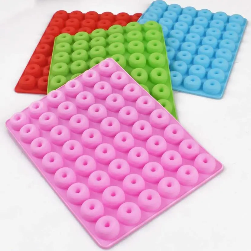 48 Cavity Silicone Doughnut Mold Round Donut Chocolate Candy Biscuit Jelly Mould Handmade Gummy Molds