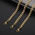 Fashion Jewelry Unisex Stainless Steel Curb Chain Plated Different Length for Choice More Colors for Choice 5mm 1670234