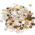 4mm 6mm Snowflake Flower Spacer Beads Round Metal Daisy Wheel Bead for Jewelry Making Accessories Charms DIY Handmade Findings