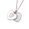 Qualisub Personalized Sublimation Necklace Valentine's Sublimation Heart Carved Sliding Locket Necklace for DIY Design