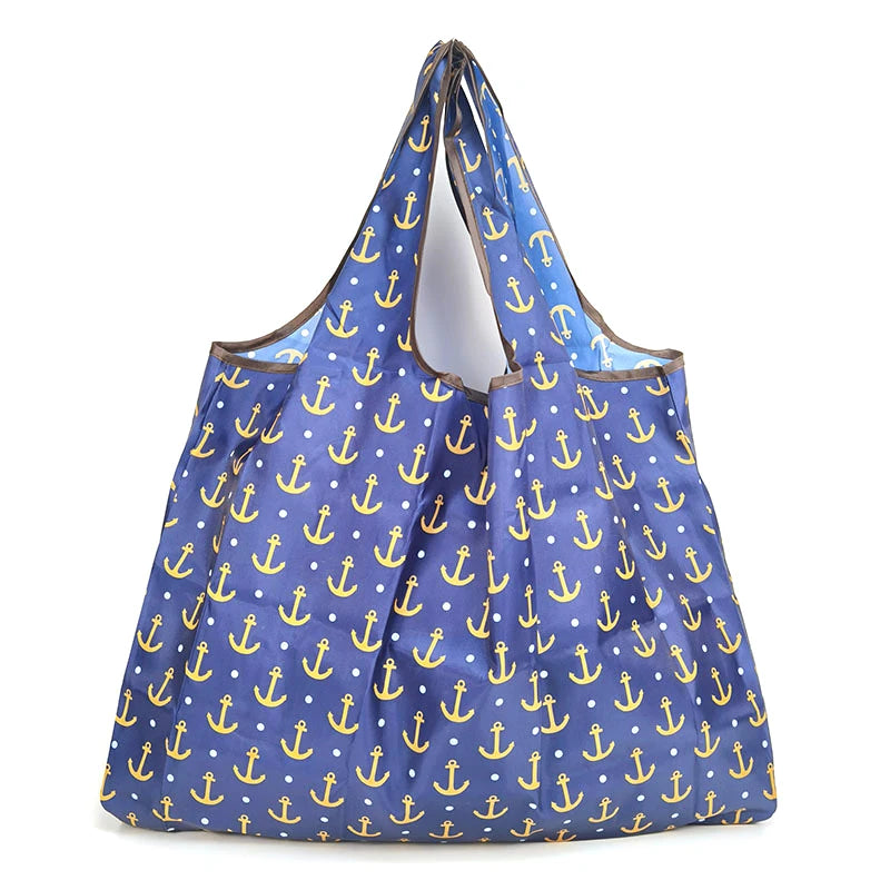 New Custom Print Cheap Eco Waterproof Oxford Cloth Reusable Foldable Shopping Tote Bags Large Grocery Bags Promotional