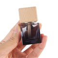Modern Classic Luxury Mini 8ml/10ml Square Glass Car Aromatherapy Perfume Bottle Wholesale 100pcs Pendant Rubber Stopper