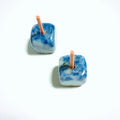 HY Crafts High Quality Polished Natural Blue Spot jasper Small Cube Shape Incense Holder for Sale Decoration